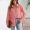 thumbnail image 4 of vigerkar Plaid Shirts for Women Button Down Shirt Lapel Long Sleeve Blouses Dressy Casual Gingham Tops (Red, S), 4 of 5