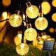 thumbnail image 2 of Guirnalda de luces solares para exteriores, luz de hadas de cristal, 8 modos, luz de Patio impermeable para decoración de fiesta de jardín, 2 of 4