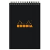 Rhodia Lined Wirebound Notepads, 5.8 X 8.3-Inches, Black (165019C)