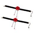 thumbnail image 2 of 2PCS Ribbon Female Necklace Red Rose Clavicle Chain Neck Chain(Black Red), 2 of 8