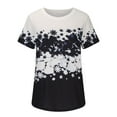 thumbnail image 5 of GaThRRgYP Summer Tops for Women,Womens Summer Tops under $5,Women's Summer Round-Neck Printed T-Shirts Casual Short Sleeve Blouse Tops, 5 of 6