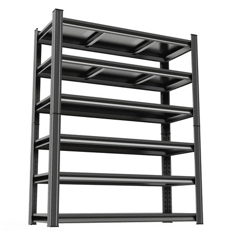 6 Tier Heavy Duty Metal Garage Shelving, 82"H Adjustable Industrial Storage Shelf Unit, Free Standing Utility Storage Rack for Warehouse, Pantry & Shop Organization,45"W