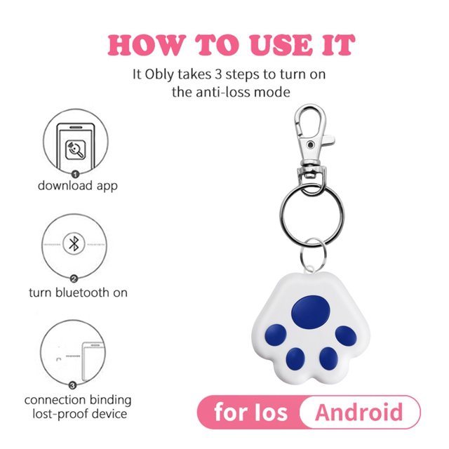 Mini Real Time Portable Keys Locator, Realtime Finder Device with Lanyard Pendant Bluetooth Anti- Loss Device Wireless Finder