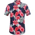 thumbnail image 2 of SSLR Hawaiian Shirt for Men Short Sleeve Casual Button Down Shirts Cotton Beach Shirts, 2 of 8