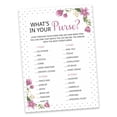 thumbnail image 2 of Inkdotpot 50-PackFloralWhats In Your Purse Bridal ShowerGameWedding Shower Bachelorette Party Bulk ActivityGameCards, 2 of 7