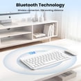 thumbnail image 7 of Cimetech Bluetooth Keyboard, Ultra-Slim Wireless Keyboard Quiet Portable Design with Built-in Rechargeable Battery, Fast Charging for iPad, iPhone, MacBook, Tablet,IOS, Android 3.0 and Above OS White, 7 of 7