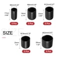 thumbnail image 2 of Unique Bargains 25pcs Bouchons Ronds en Caoutchouc 1/4' 3/8' 1/2' 3/4' 7/8' Noir Couverture de Vinyle Filetage Protections Assortiment, 2 of 5