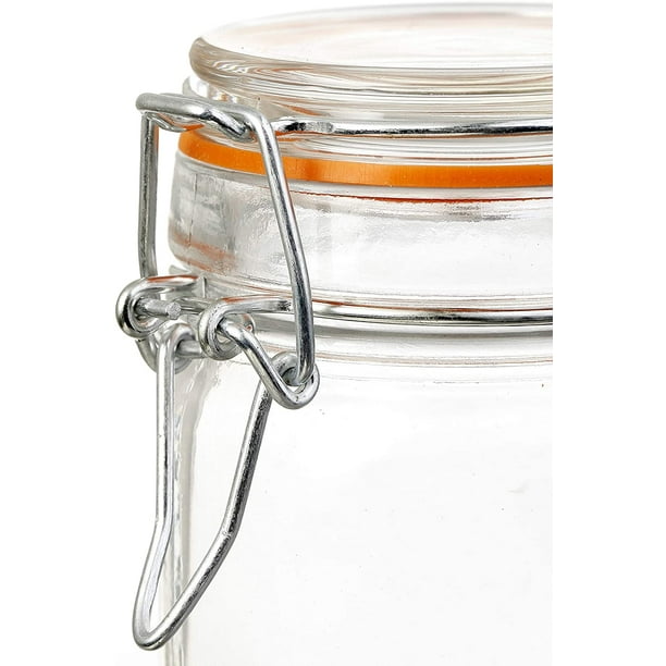 GLASS CLIP JAR 500ml 24 Pack Airtight Leak Proof Lid Rubber Gasket