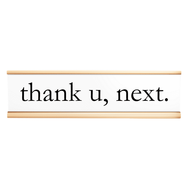 Funny Desk Plate -thank u, next Engraved Desk Plate! White/Rose Gold Funny Name Plate, Funny Name Signs, Name Plate, Custom Name Plate, Desk Name Plate, Office Name Plate, Name Tag, Sign Plate - Funny Desk Plate -thank u, next Engraved Desk Plate! White/Rose Gold Funny Name Plate, Funny Name Signs, Name Plate, Custom Name Plate, Desk Name Plate, Office Name Plate, Name Tag, Sign Plate -