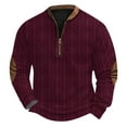 thumbnail image 2 of Blusas y camisas de manga larga con cuello redondo Sudadera con capucha de cuello redondo para hombre Jersey estampado Blusa de poliéster de manga larga para hombre, 2 of 4