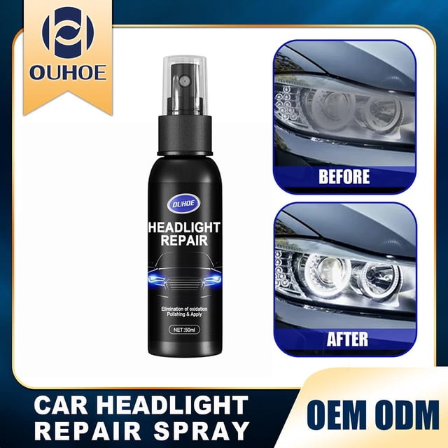 Líquido de mantenimiento de faros Aerosol líquido para abrillantador de faros (50 ml) Ndcxsfigh Accesorios para autos y motos