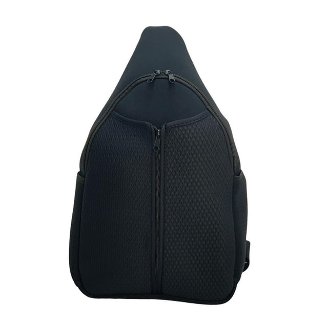 Bolsa de Pickleball con cremalleras, tipo bandolera, para mujeres y hombres, bolsa de transporte para raquetas de Pickleball Negro
