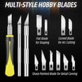 thumbnail image 4 of 16-Piece Knife Set, Precision Craft Knife Kit with Magnetic Storage Case, Hobby Knife for Cutting Paper, Vinyl, Foam, Models, 3D Printing, Stencils & Junk Journal Supplies, 4 of 6