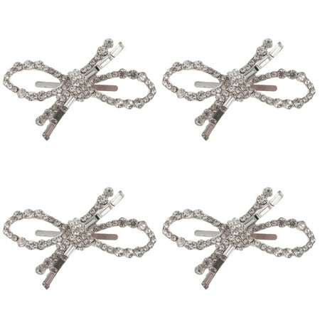 4 Pieces Jeweled Shoe Clip Rhinestone Clips Charm Jewelry Toddler