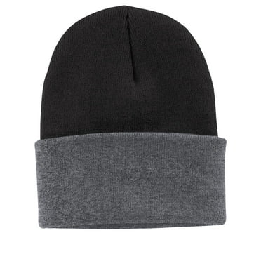 Port & Company - Knit Cap. Cp90 , CP90 , Black/ Athletic Oxford , One Size