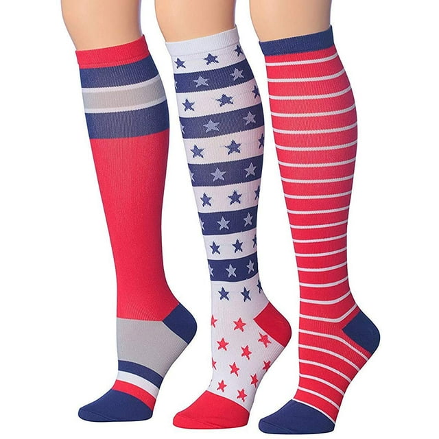 Ronnox Compression Socks For Men And Women Colorful Patterned Knee High Socks 16 20 Mmhg 12 14 7021