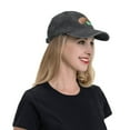 thumbnail image 7 of Mountain Landscape On Bulb Lamp Baseball Cap Golf Dad Hat Adjustable Washed Denim Trucker Hats Unconstructed Snapback Cap for Men Women Unisex Adult,Black, 7 of 7