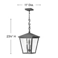 thumbnail image 2 of 3 Light Large Outdoor Hanging Lantern In Traditional Style 11 Inches Wide By 23.25 Inches High-Regency Bronze Finish-Led Lamping Type Hinkley, 2 of 7
