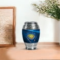 thumbnail image 7 of JAGASY Baseball Handmade Cremation Urn for Children, Blue Small Urns for Human Ashes Keepsake, Blue Sky Baseball Stadium & Grassy Field Decorative Urns for Son, Funeral Urn for Daughter, (3 Inch), 7 of 7