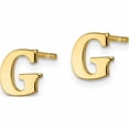 thumbnail image 2 of 10K Yellow Gold 10Ky Polished Initial Letter G Post Earrings Made In United States 10xne46y/g, 2 of 5