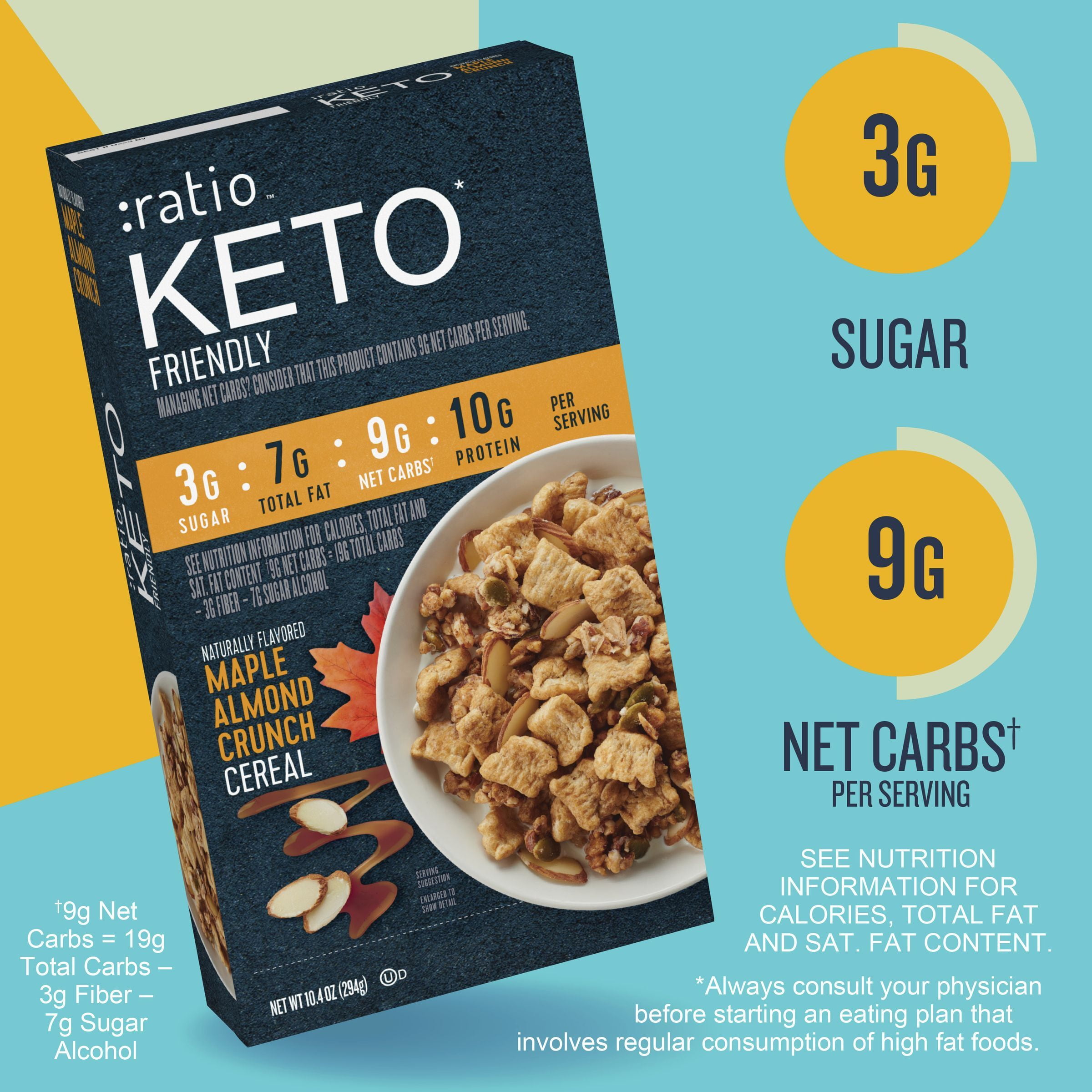 Ratio Food KETO* Friendly Cereal Maple Almond Crunch