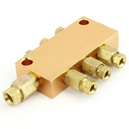 distributor valve oil pneumatic manifold tone adjustable ways block gold