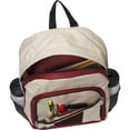 thumbnail image 6 of Everest Unisex Backpack with Front and Side Pockets, Burgundy Beige, 6 of 6