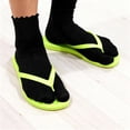thumbnail image 3 of Tabi Socks, 4 Pairs Cotton Split Toe Socks Elastic Flip Flop Sock for Women Men Unisex(Black, Grey), 3 of 7