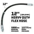 thumbnail image 3 of Powerbuilt 12 in. Heavy-Duty Grease Gun Flex Hose with Spring Protector, 3 of 5