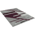 thumbnail image 3 of HR HANDCRAFT RUGS HR Monochromatic/Linear Design Contemporary Hand Carved Area Rug Purple - 5' x 7', 3 of 5