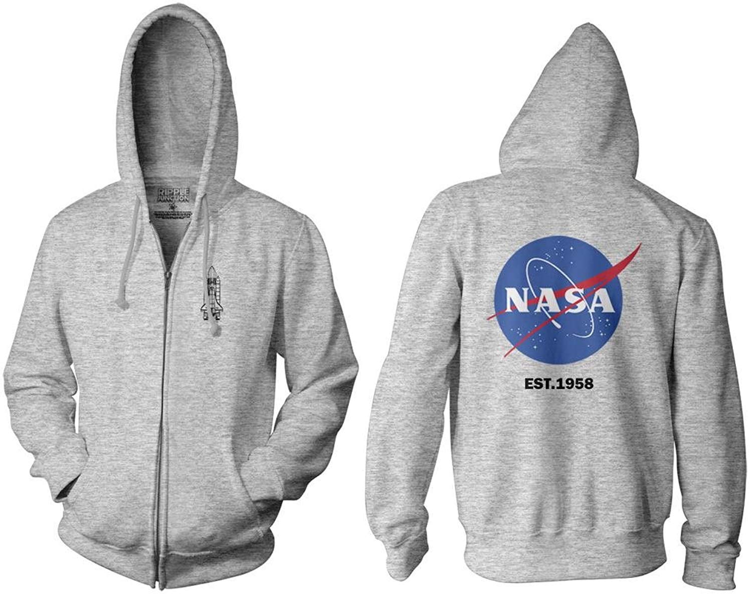 nasa hoodie zip