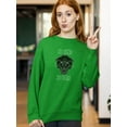 thumbnail image 2 of Panther With No Fear Quote Sweatshirt Women -Image by Shutterstock, Female Medium, 2 of 4