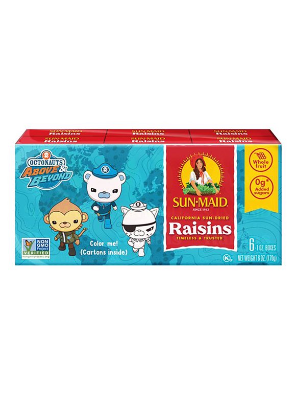 Sun-Maid California Sun-Dried Raisins, Dried Whole Fruit, 1 oz, 6 Ct