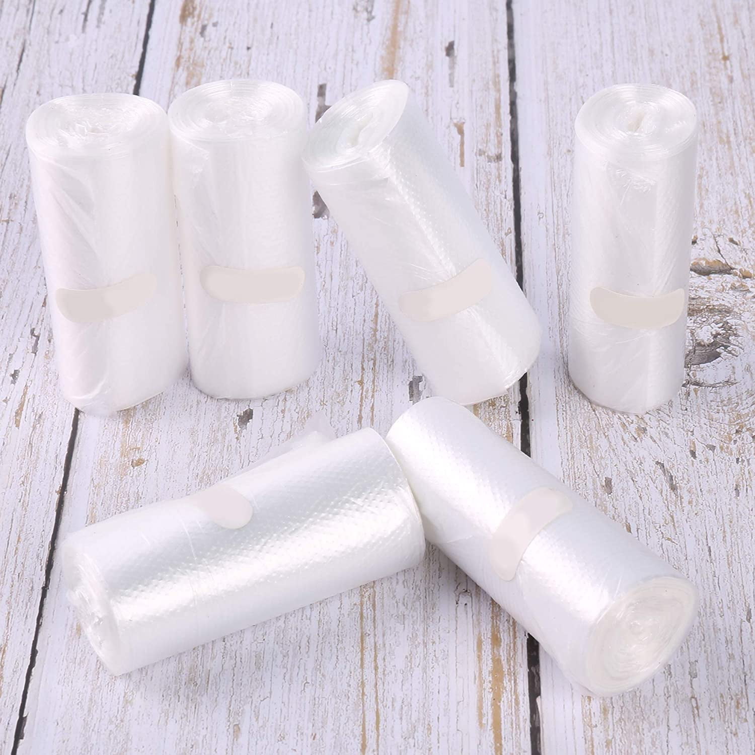 Sheebo 180 Counts 0.5 gal (2L) Clear Mini Trash Bags Small Garbage