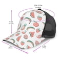 thumbnail image 3 of Picia Fruit Pattern Trucker Hat,Baseball Cap,Sun Protection Cap,Stylish Headwear,Leisure Cap,Outdoor Sports Cap, 3 of 7