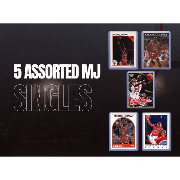 Michael Jordan MJ (5) Assorted Basketball Cards Bundle - Chicago Bulls Trading Cards - MVP # 23