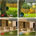thumbnail image 4 of Focos solares para jardín de exterior, paquete de 4, 8 luces LED, proyectores solares, IP65, inalámbricos, de acero inoxidable, para decoración de césped, terrazas, caminos y plantas., 4 of 5