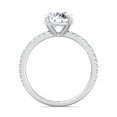 thumbnail image 4 of Cyprus - Moissanite Round Cut Lab Diamond Engagement Ring with Sidestones, 4 of 4