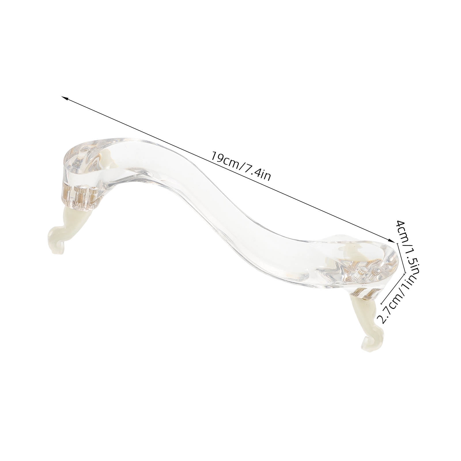 ETHZZLE Viola Shoulder Rest Transparent Acrylic Ergonomic Pad for Beginners 1Pack