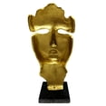thumbnail image 4 of Bergamo Art Decorative Handmade Aluminum 12 inch Abstract Face Sculpture, 4 of 5