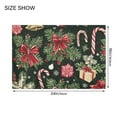 thumbnail image 4 of Yayeee Bath Rug for Bathroom Floor Non Slip Rectangle Fluffy Soft Absorbent Mat, 16"x24", Black Christmas Holly, 4 of 7