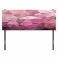 thumbnail image 3 of Abstract Headboard, Triangle Style Entertainment Geometric Shapes Monochromic Illustration, Upholstered Decorative Metal Bed Headboard with Memory Foam, Full Size, Rose Dried Rose Pink, by Ambesonne, 3 of 4