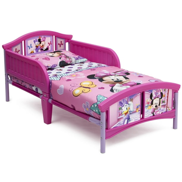 Delta Children Disney Minnie Mouse Plastic Toddler Bed, Pink 