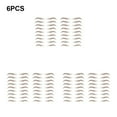 thumbnail image 2 of 6 Pieces Girls Eyebrow Tattoos Stickers Realistic Waterproof Makeup Sticker Girl Cosmetic False Eyebrows Skin Making Up Patch Type 17 Brown, 2 of 9