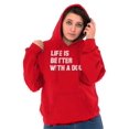 thumbnail image 4 of Life Better With Dog Pet Owner Puppy Hoodie Sweatshirt Women Men Brisco Brands S, 4 of 6