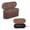 Brown-Oval, variant on Black Rectangle Cable Management Box Synthetic Rattan Organizer for Routers and Hubs