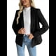 thumbnail image 2 of Blazer Informal para Mujer con Solapa y Botones, Larga, para Trabajo, Negocios, Moda, Chaquetas con Bolsillos. Negro XL, 2 of 10