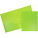 JAM PAPER Pochettes Perforées 3 Trous en Plastique Robuste - Vert Citron - 6/Pack – image 3 sur 6