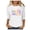 White, variant on Easter T Shirts for Womens Easter Day Cartoon Bunny 3/4 Sleeve Tee Shirt Trendy Work Clothes