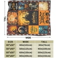 thumbnail image 2 of Halloween Blanket Haunted Happy Halloween Throw Blanket Pumpkin Goth Witch Flannel Blanket Plush Lightweight Soft Cozy Warm Fuzzy Fleece Halloween Bedroom Decor for Woman Men Sofa Couch 80"X60", 2 of 6